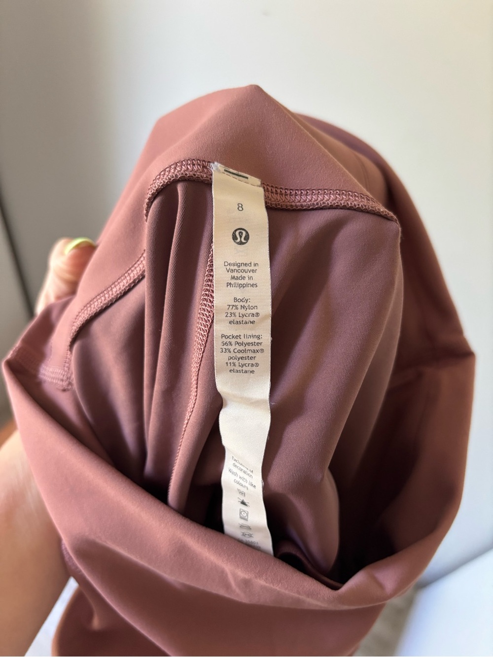Lululemon Bike Shorts - Dusty Rose - Picture 3 of 4